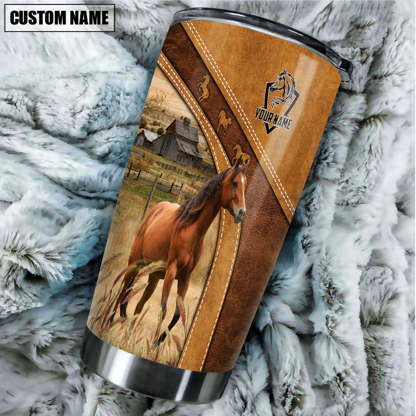 Horse Customized Name 3D Tumbler