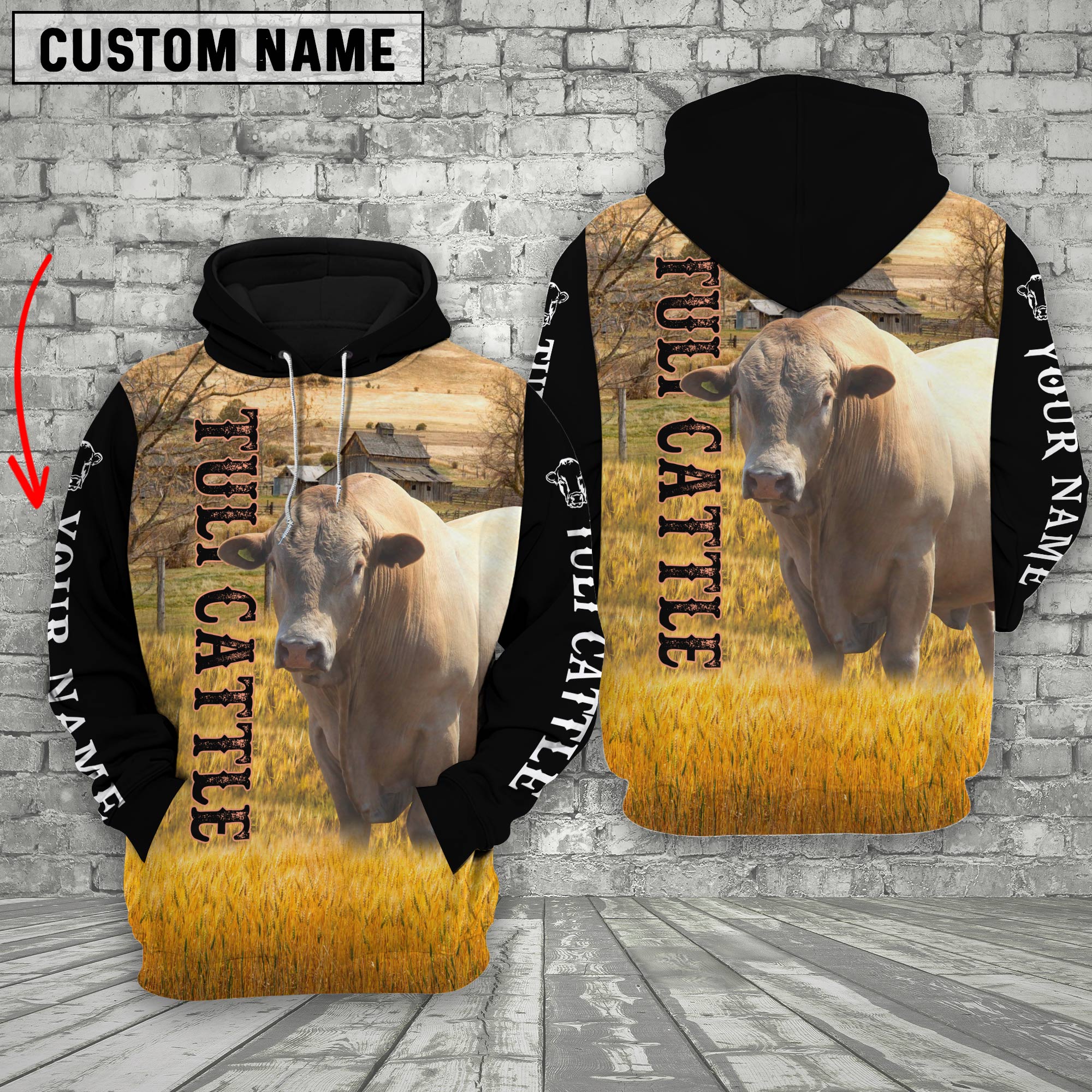 Personalized Name Tuli On The Farm All Over Printed 3D Hoodie