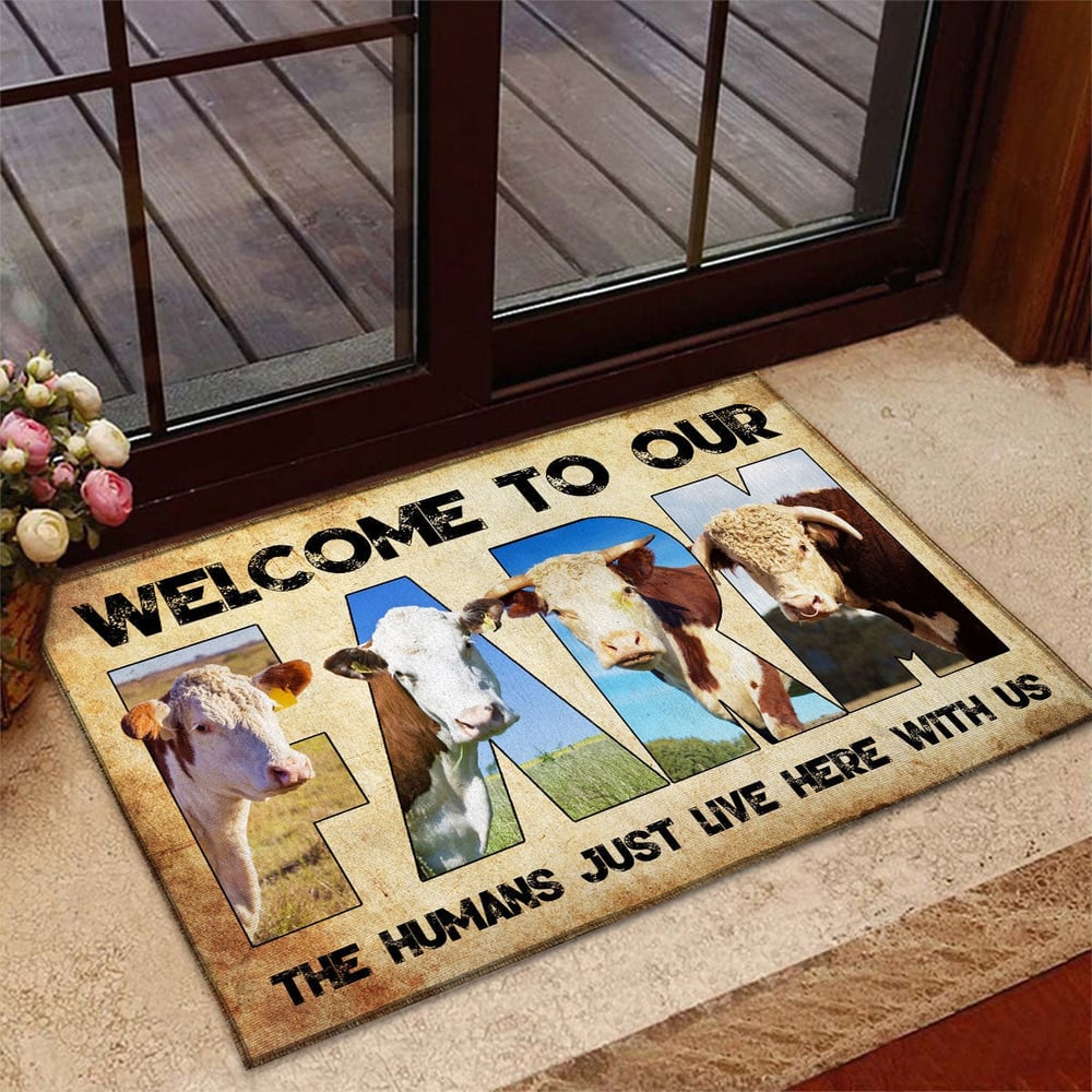 Welcome To Our Farm - Hereford Doormat