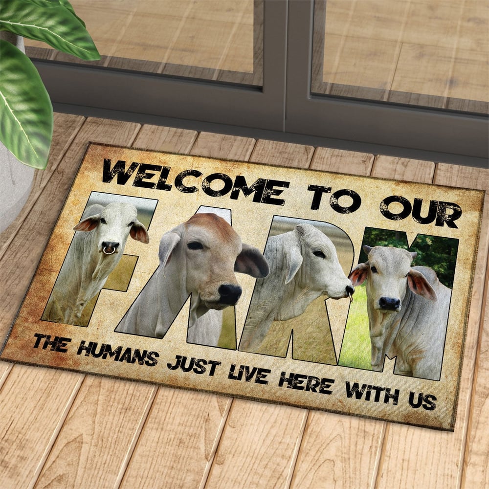 Welcome To Our Farm - Brahman Doormat