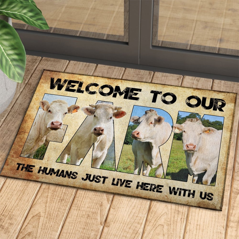 Welcome To Our Farm - Charolais Doormat