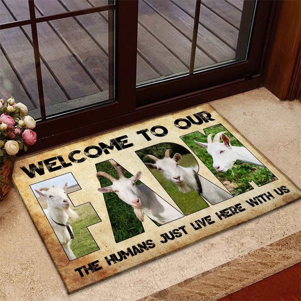 Welcome To Our Farm - Goat Doormat