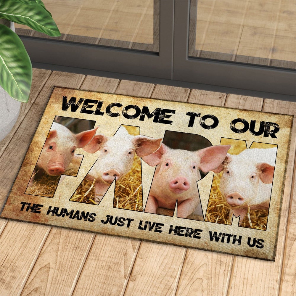 Welcome To Our Farm - Pig Doormat