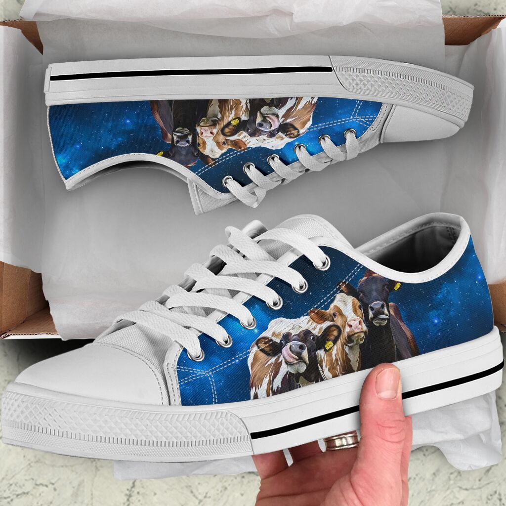 Cow Galaxy Low Top Shoes