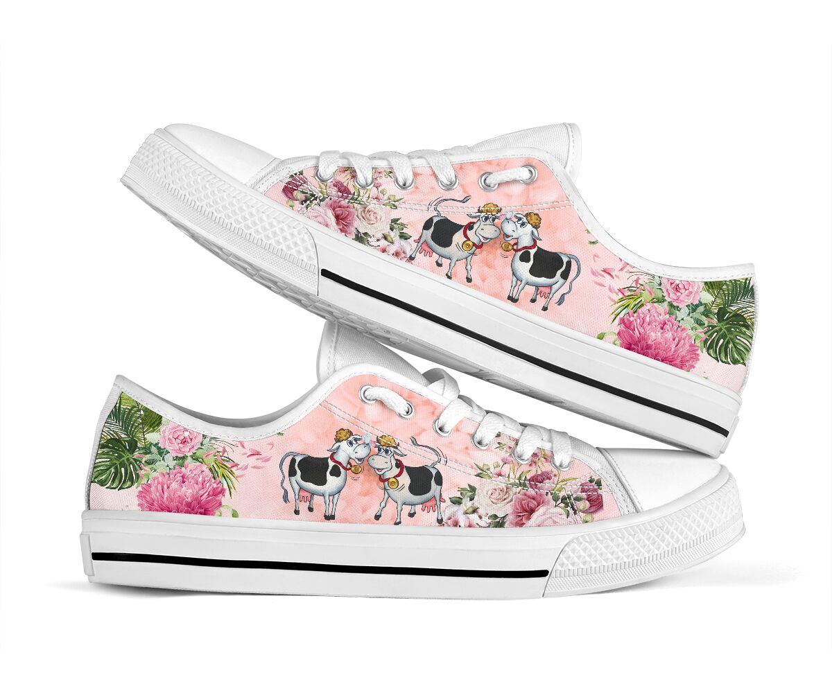 Cows Flower Low Top Shoes