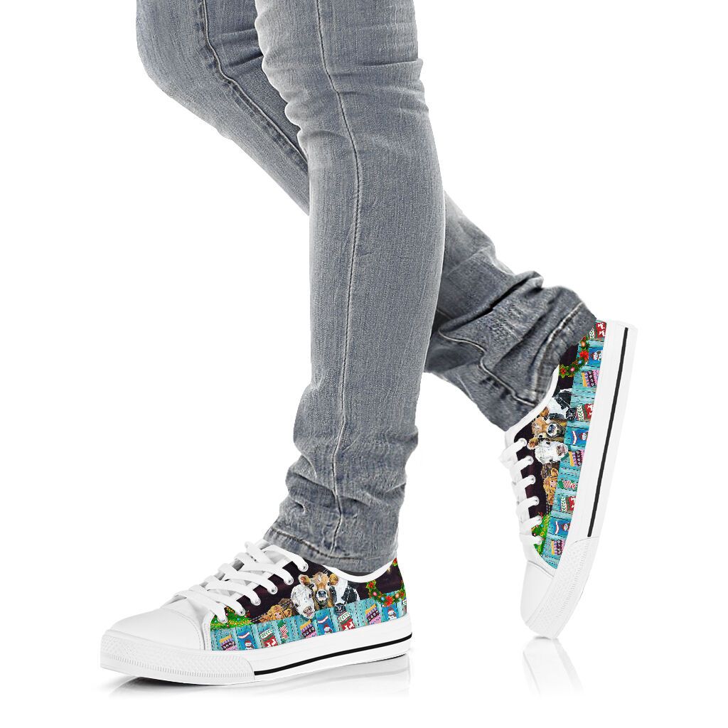 Cow Xmas Low Top Shoes