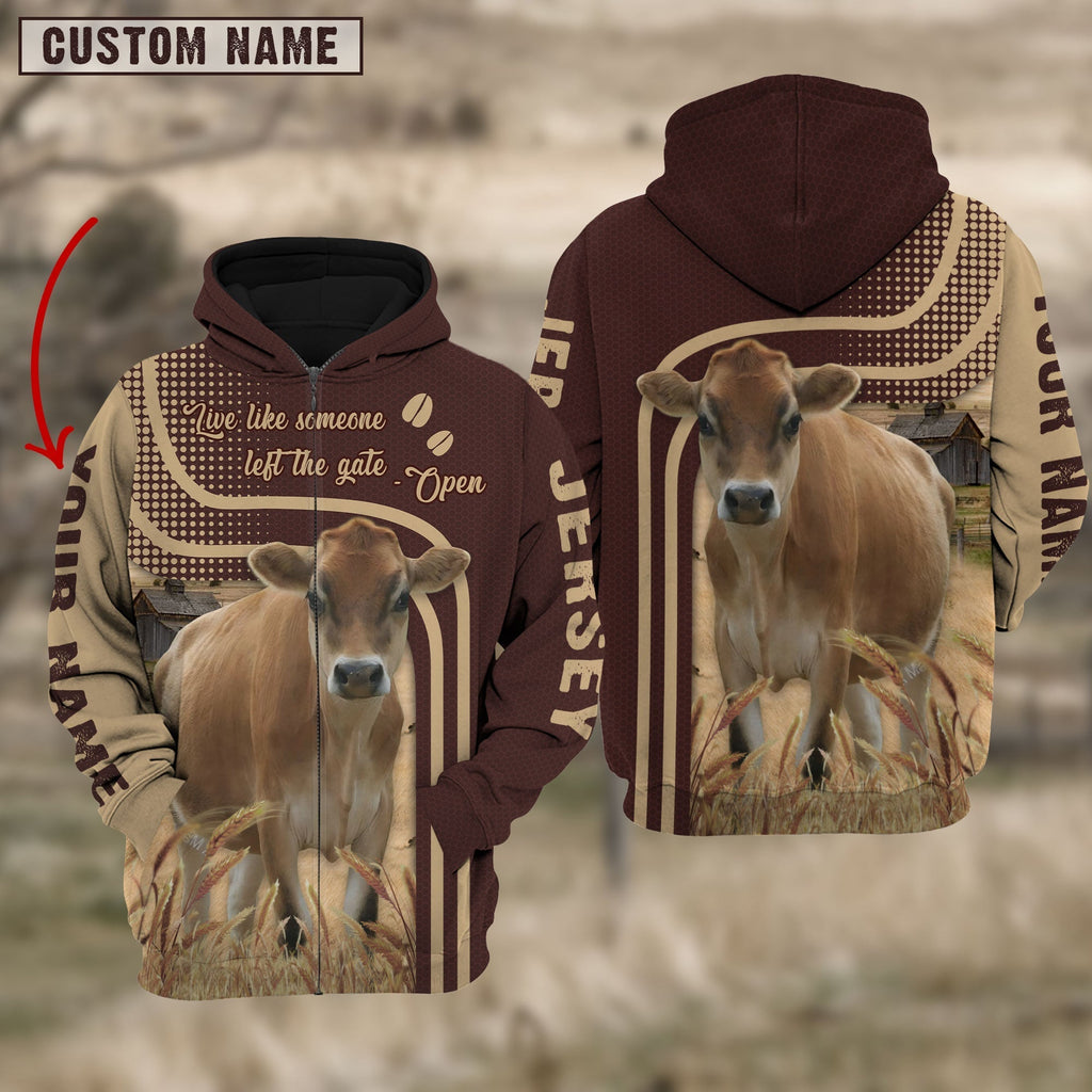 Personalized Name Jersey Cattle Hoodie TT8