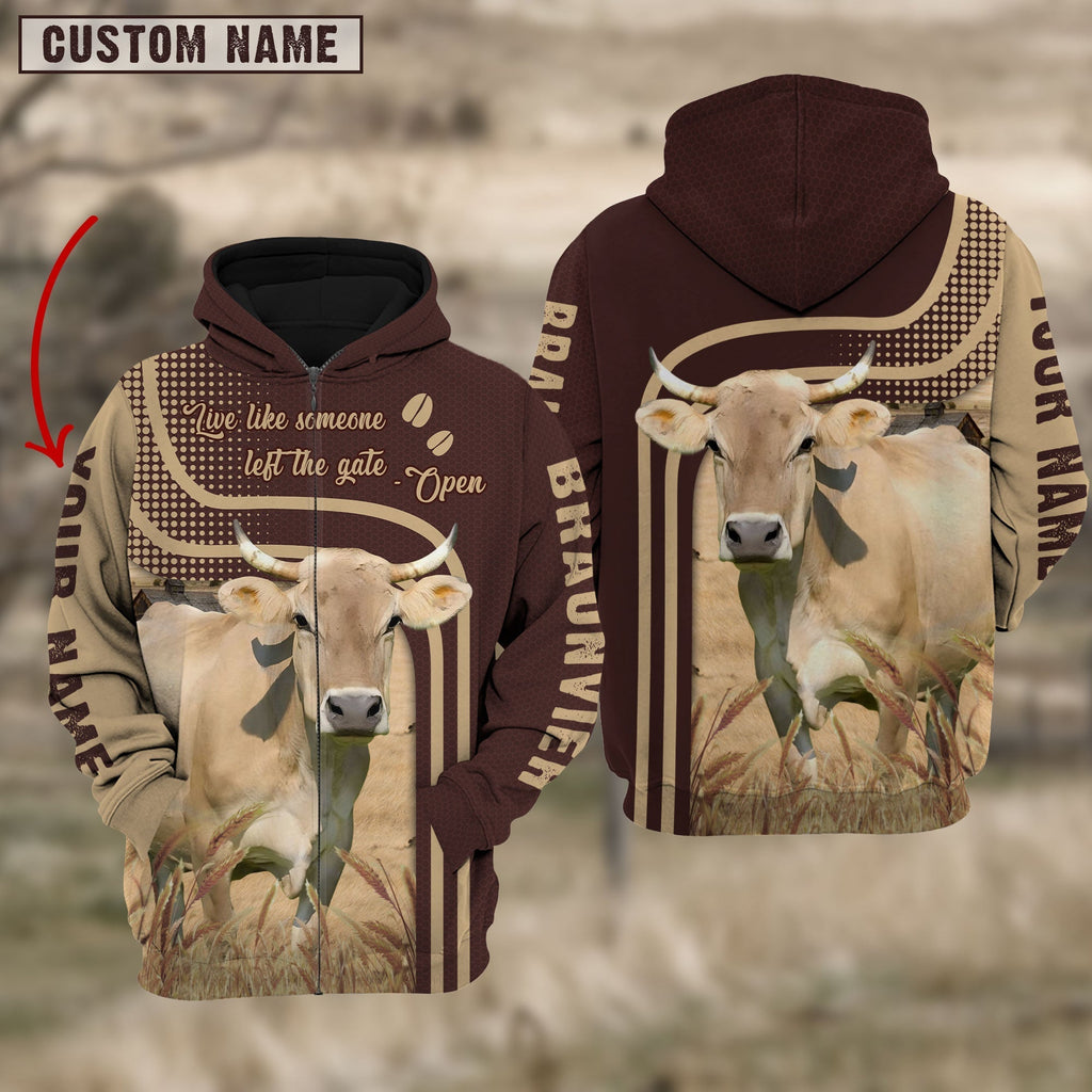 Personalized Name Braunvieh Cattle Hoodie TT9
