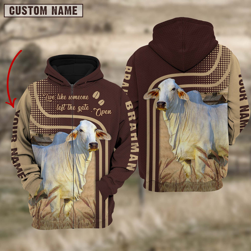 Personalized Name Brahman Cattle Hoodie TT4